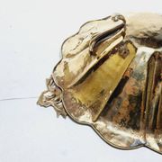 Art Deco hammered bowl on stand, Germany, 1930s
