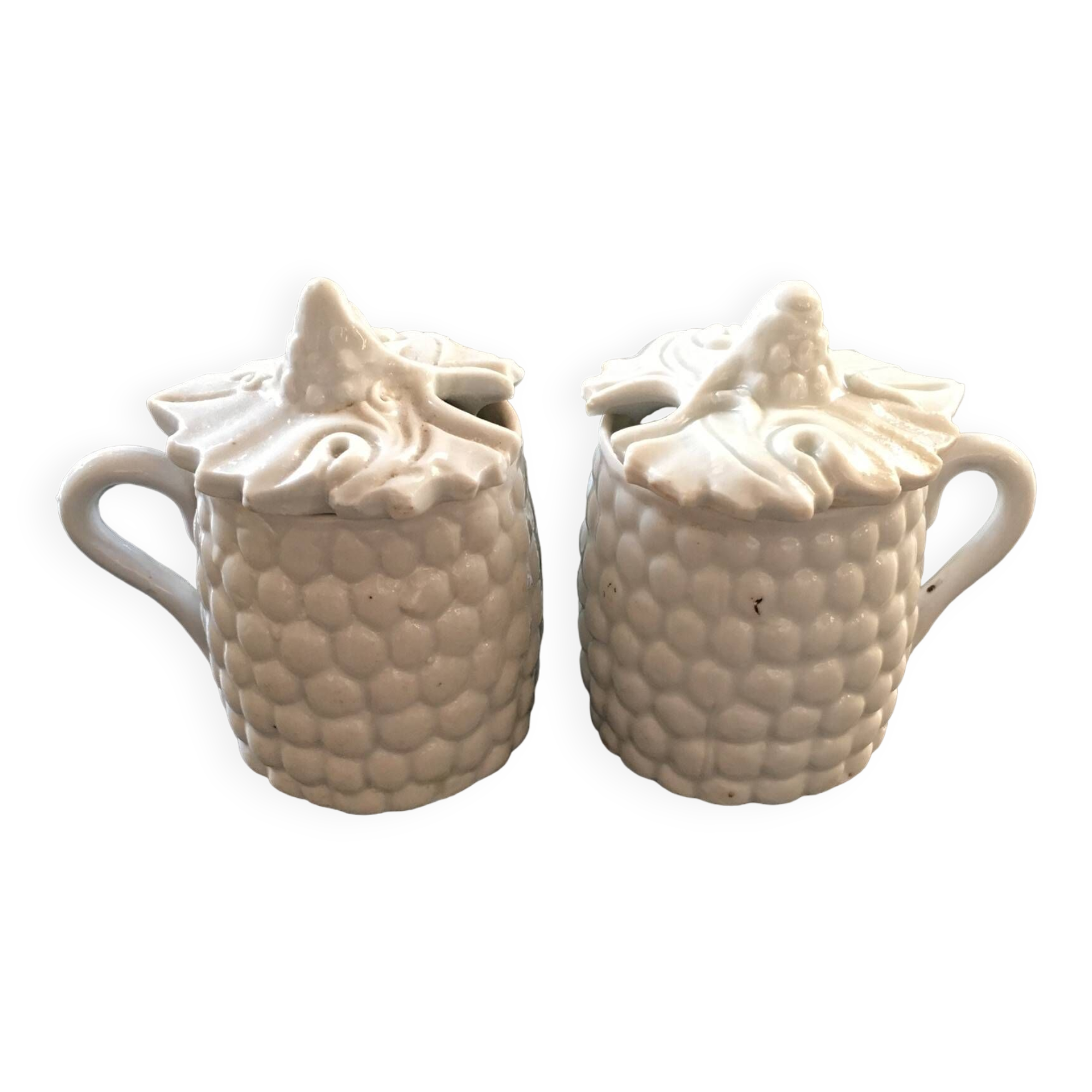 Pair of slipware pots