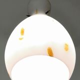 Vintage Encased and Blown Glass Pendant with Orange Murrine, Italy