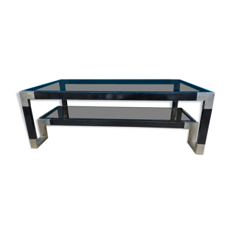 Coffee table metal smoked glasses