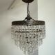 Old ceiling lamp, vintage tassel chandelier