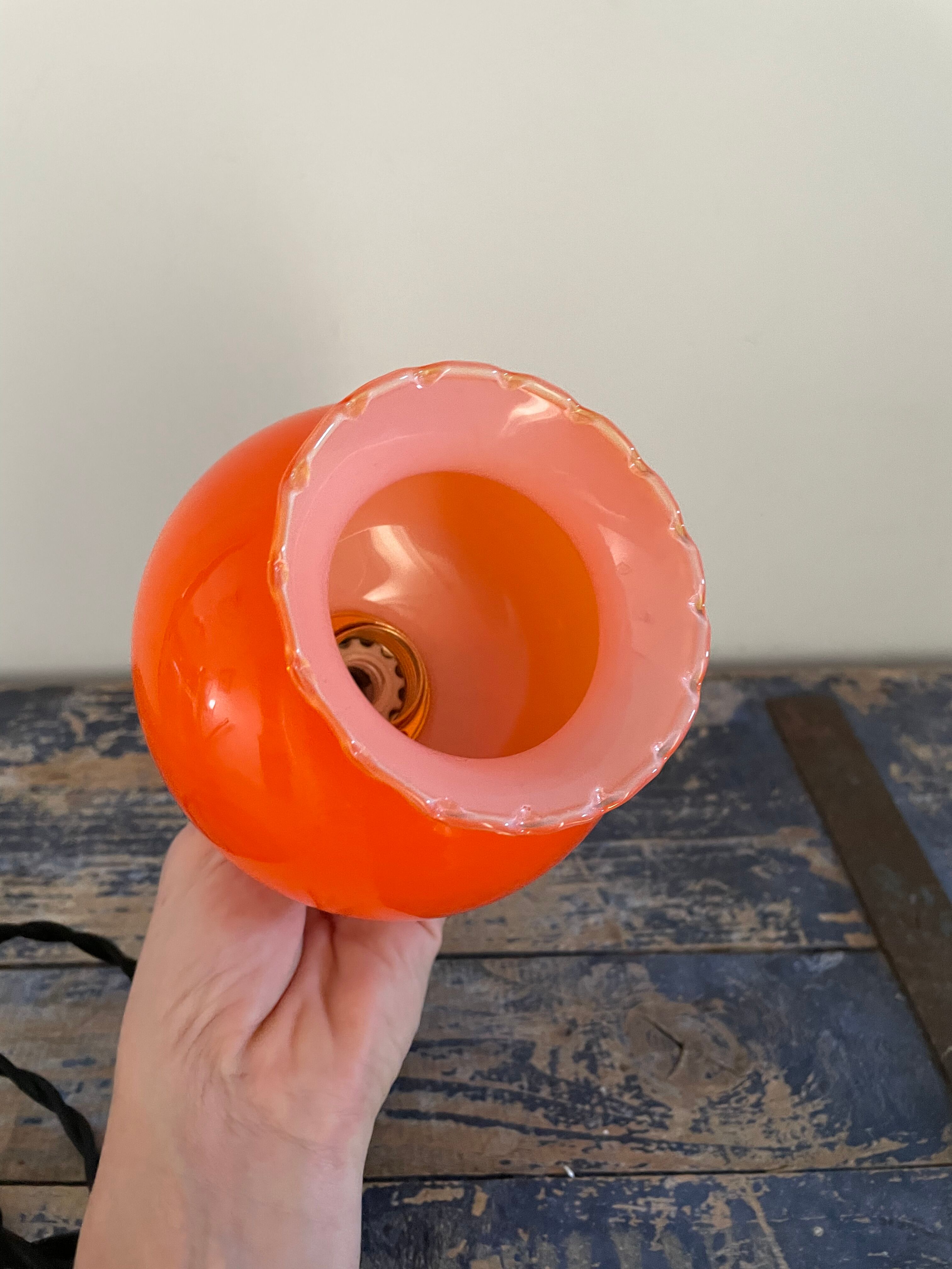 Vintage lamp in orange