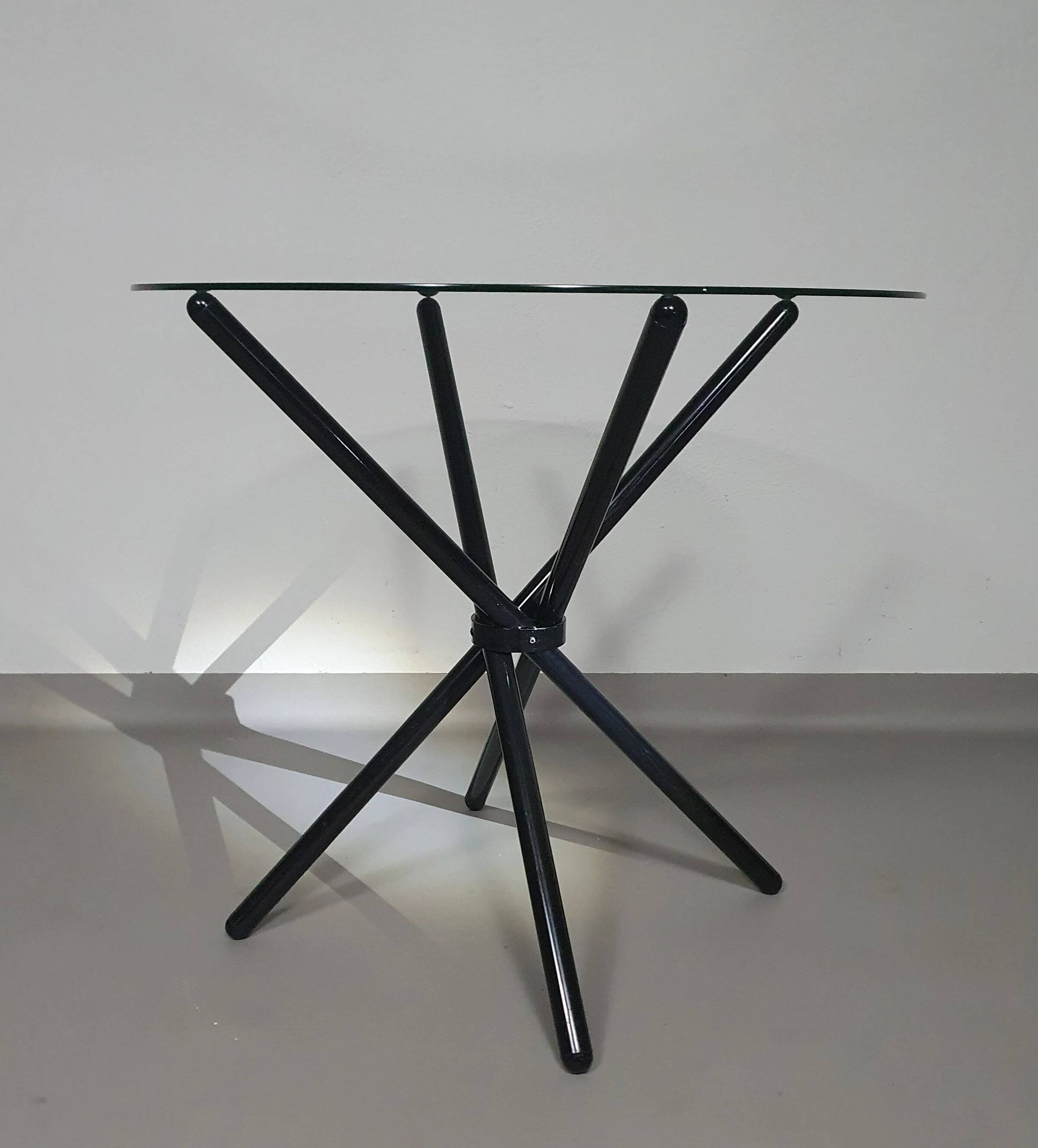 Italian folding table 80's aluminium frame