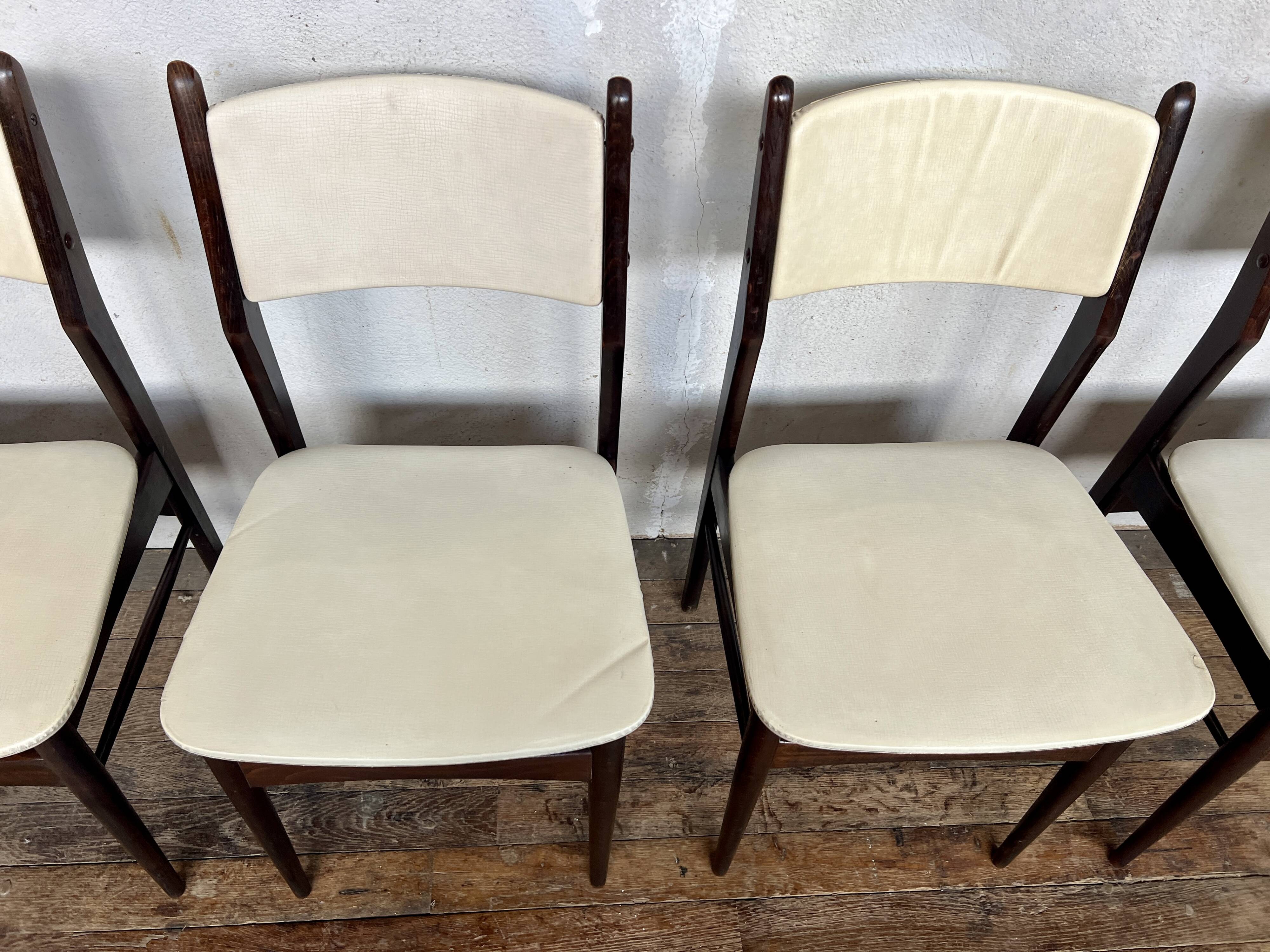 Set of 6 vintage 1960s chairs