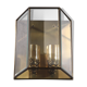 Wall sconce in brass and glass
