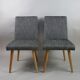 Ensemble de chaises vintage noir et blanc  1970