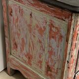 Patinated pink chest of drawers