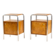 Pair of bedside tables, 1930s–1940s, Czechoslovakia