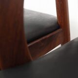 Ensemble de quatre chaises en teck, design danois, années 1970, fabricant : Orte Mobelfabrik