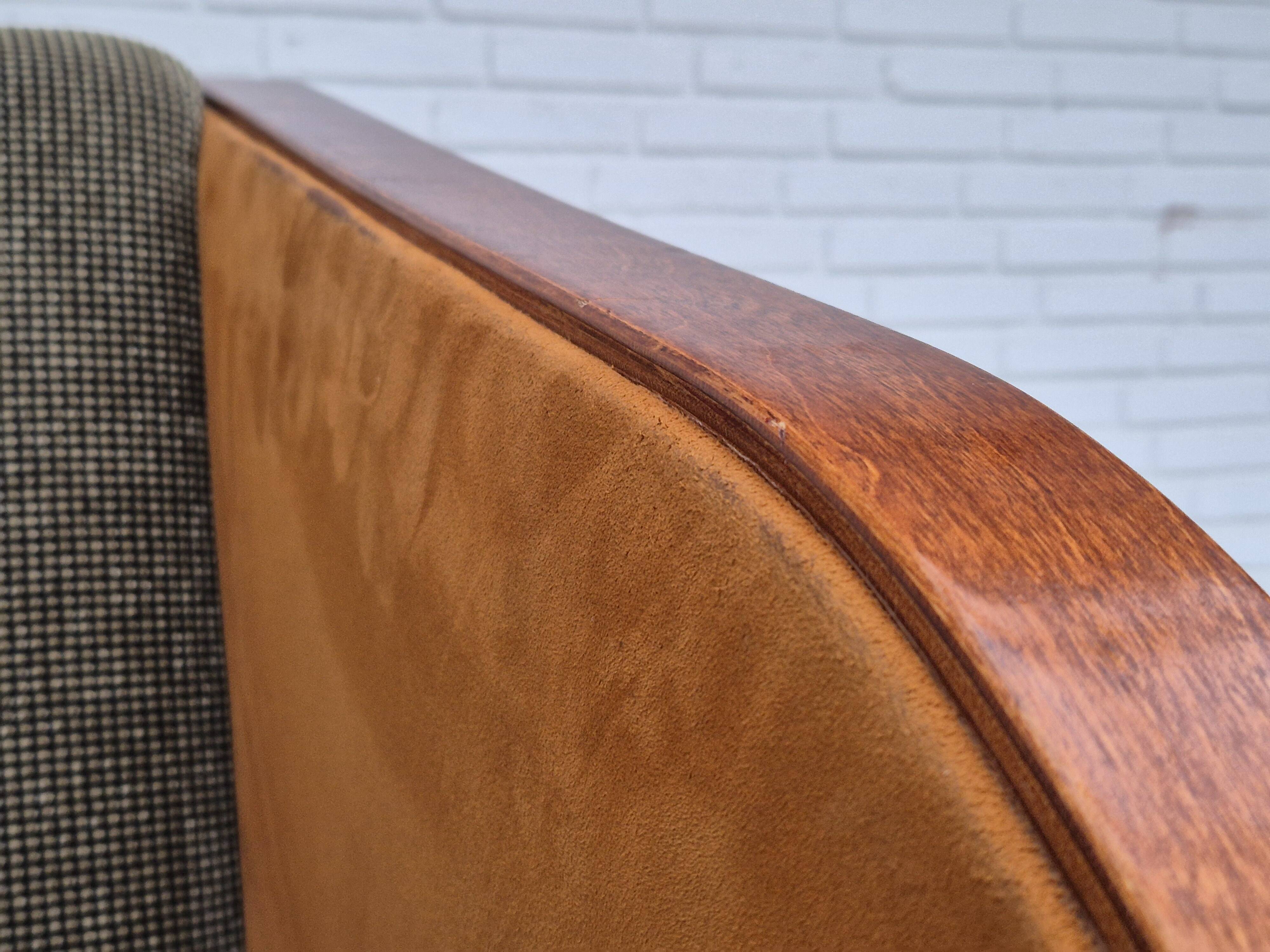 Années 1970, chaise longue scandinave, très bon état d'origine, style art déco.