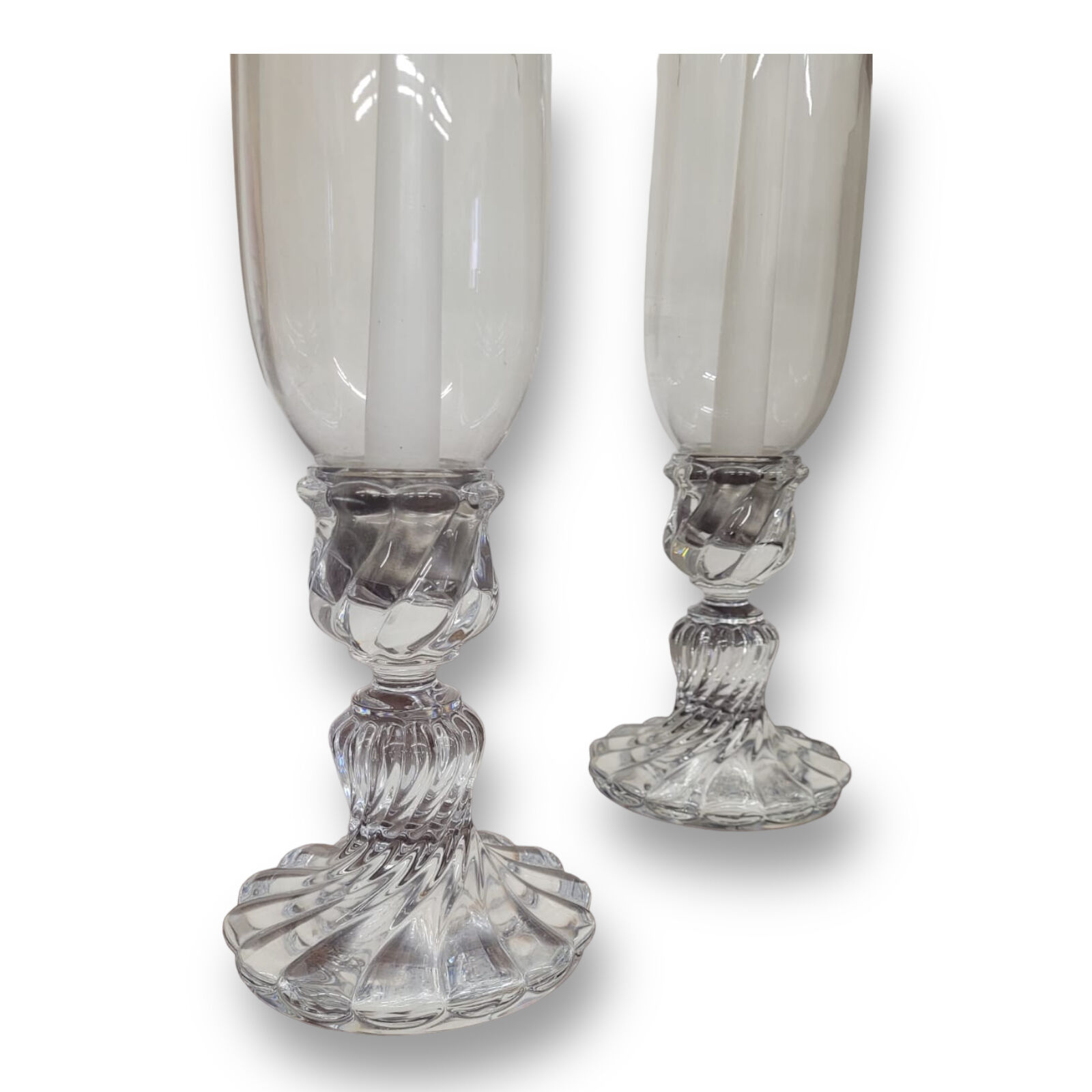 Pair of baccarat photophores
