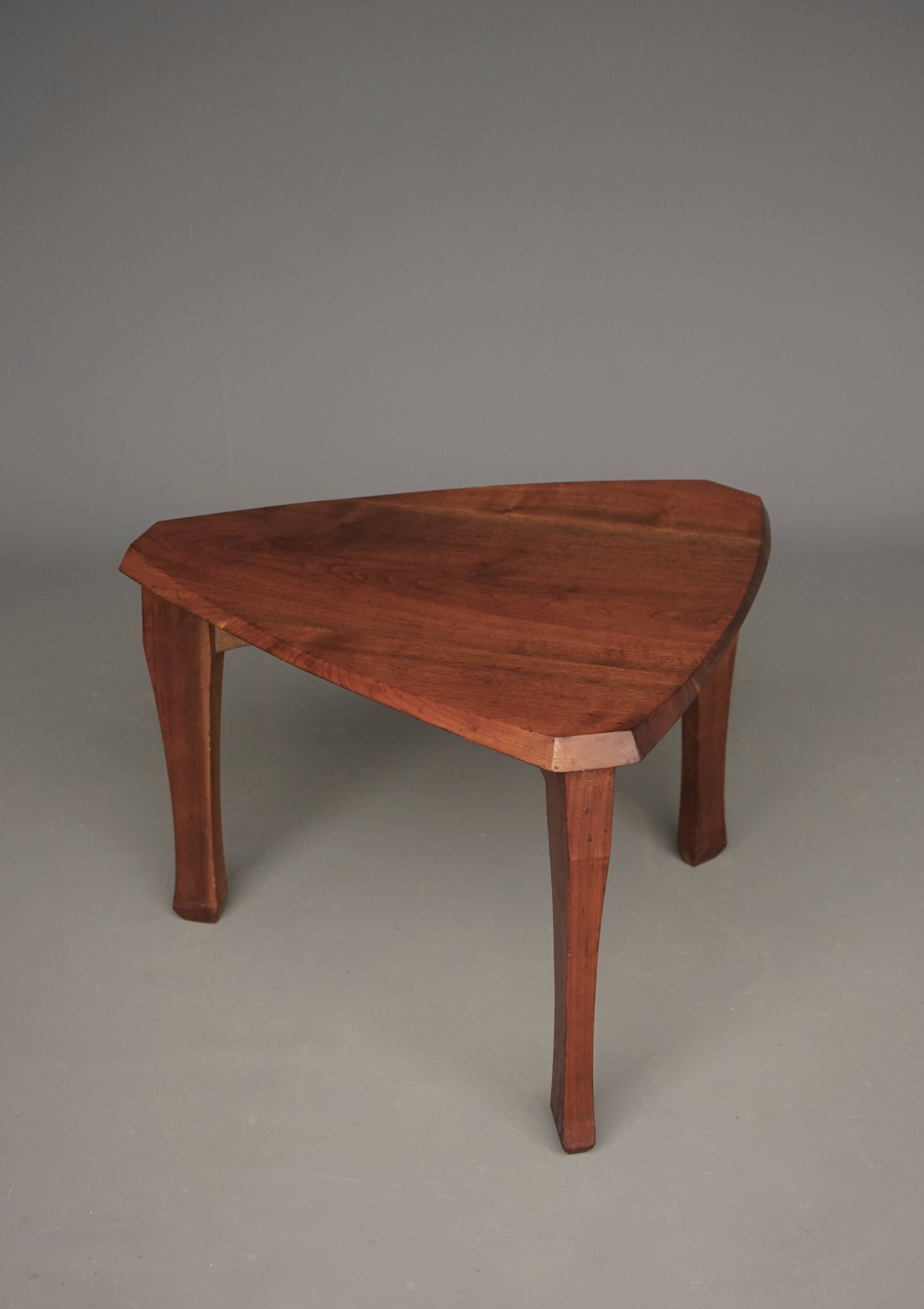 Anthroposophical Organic Coffee Table in walnut, 1950s