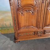 Louis XIV period carved oak wardrobe