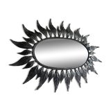 Oval leafy mirror - 1960 - sun mirror style