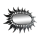 Oval leafy mirror - 1960 - sun mirror style