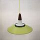 Opal glass and green aluminium shade vintage lamp by Voss Belysning - Denmark