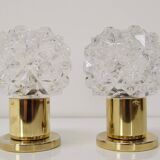 Pair of Design Table or Wall Lamps by Preciosa, Kamenicky Senov, Czechoslovakia, 1960's.