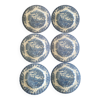 Lot de 6 assiettes "Churchill"