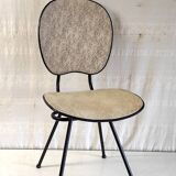 Vintage metal and leatherette chair - 1950s