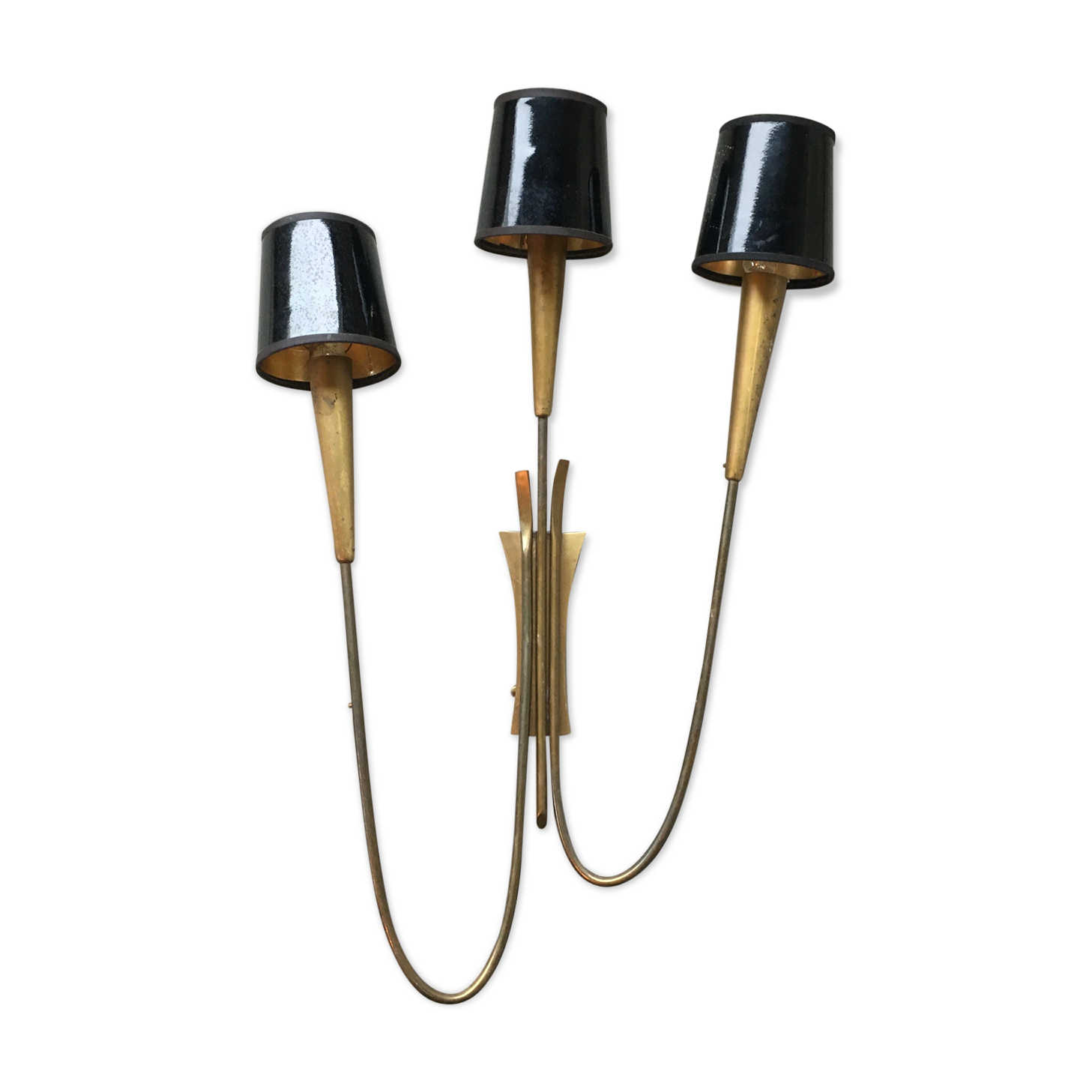 Brass wall sconce, 40s