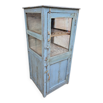 Square teak display case