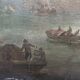 Oil on canvas "Seascape and Mountains" 19th century