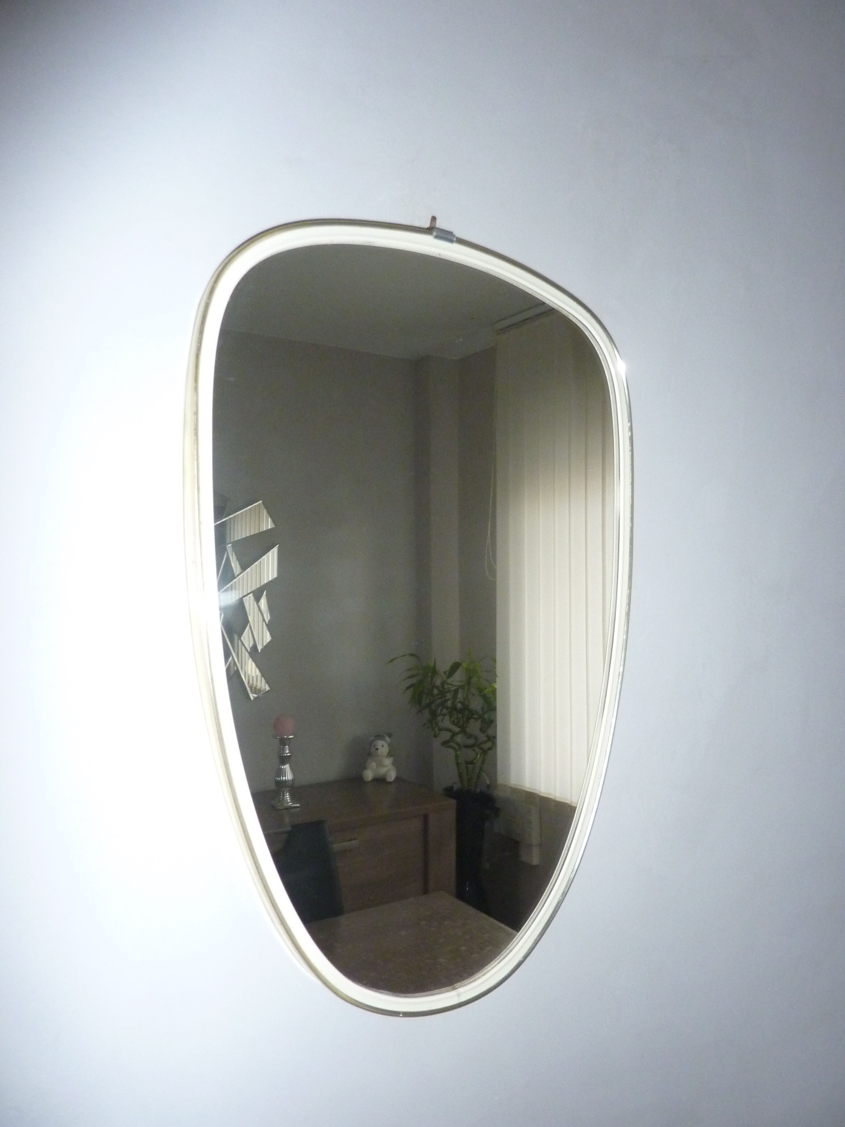 Miroir asymétrique rétroviseur vintage - 40x26cm