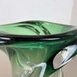 Heavy 5,1kg Crystal "Wave" Glass Vase Object by Val Saint Lambert, Belgium 1960s