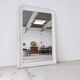 White lacquered wood mirror