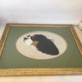 Signed dog painting