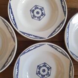 Set of 4 soup plates New earthenware from Givors