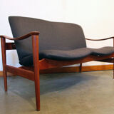 Sofa Loveseat 711 by Fredrik Kayser for Vatne Lenestolfabrikk, 1960