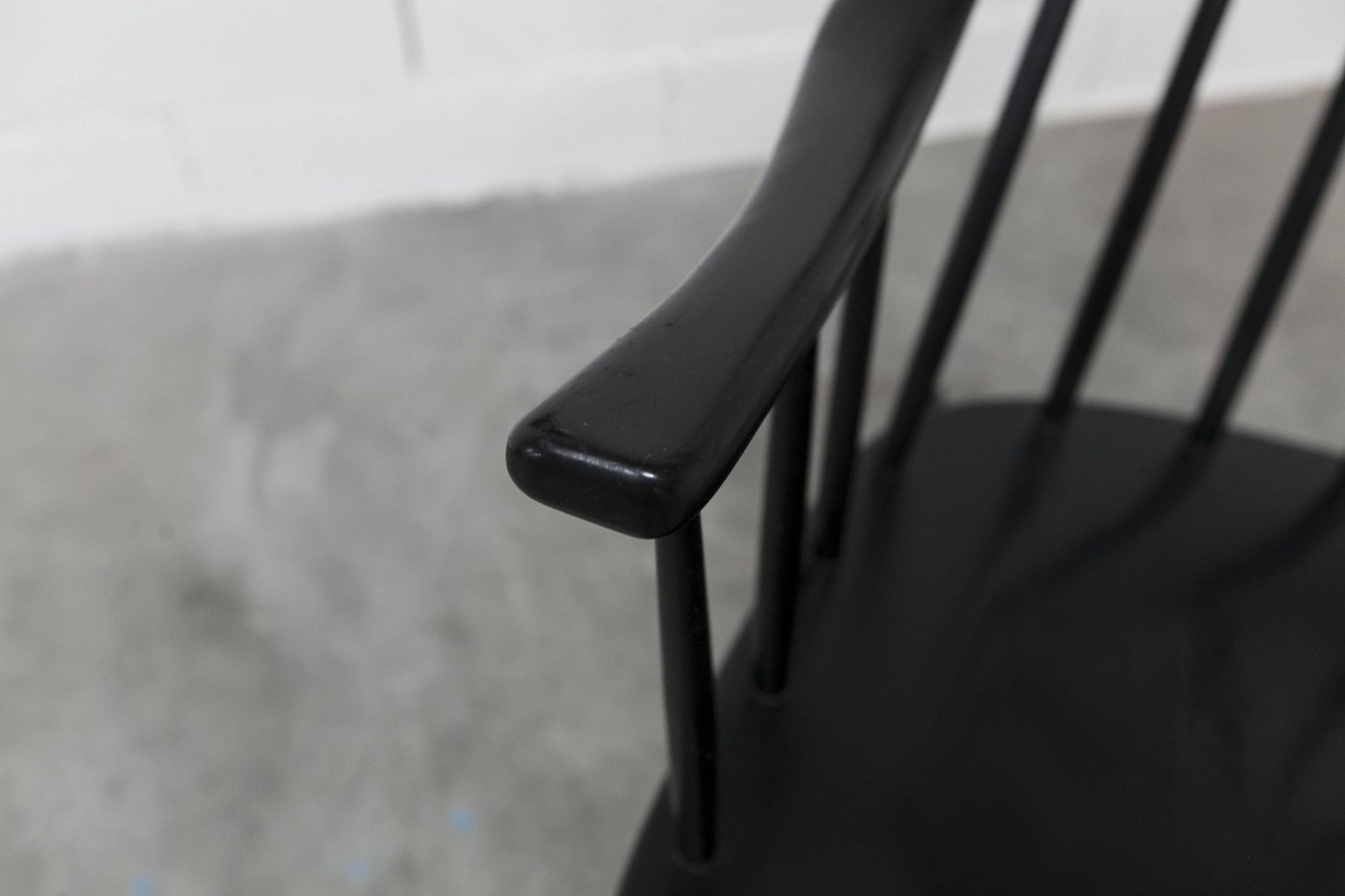 Grandessa rocking chair in black beech by Lena Larsson 1960 for Nesto