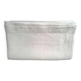 Nappe ancienne en lin damassé blanc 1.60 x 1.80 m