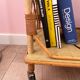 Rolling side table, serving cart, vintage rattan and wicker 60.
