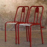 Paire chaises guinguette Tolix T4