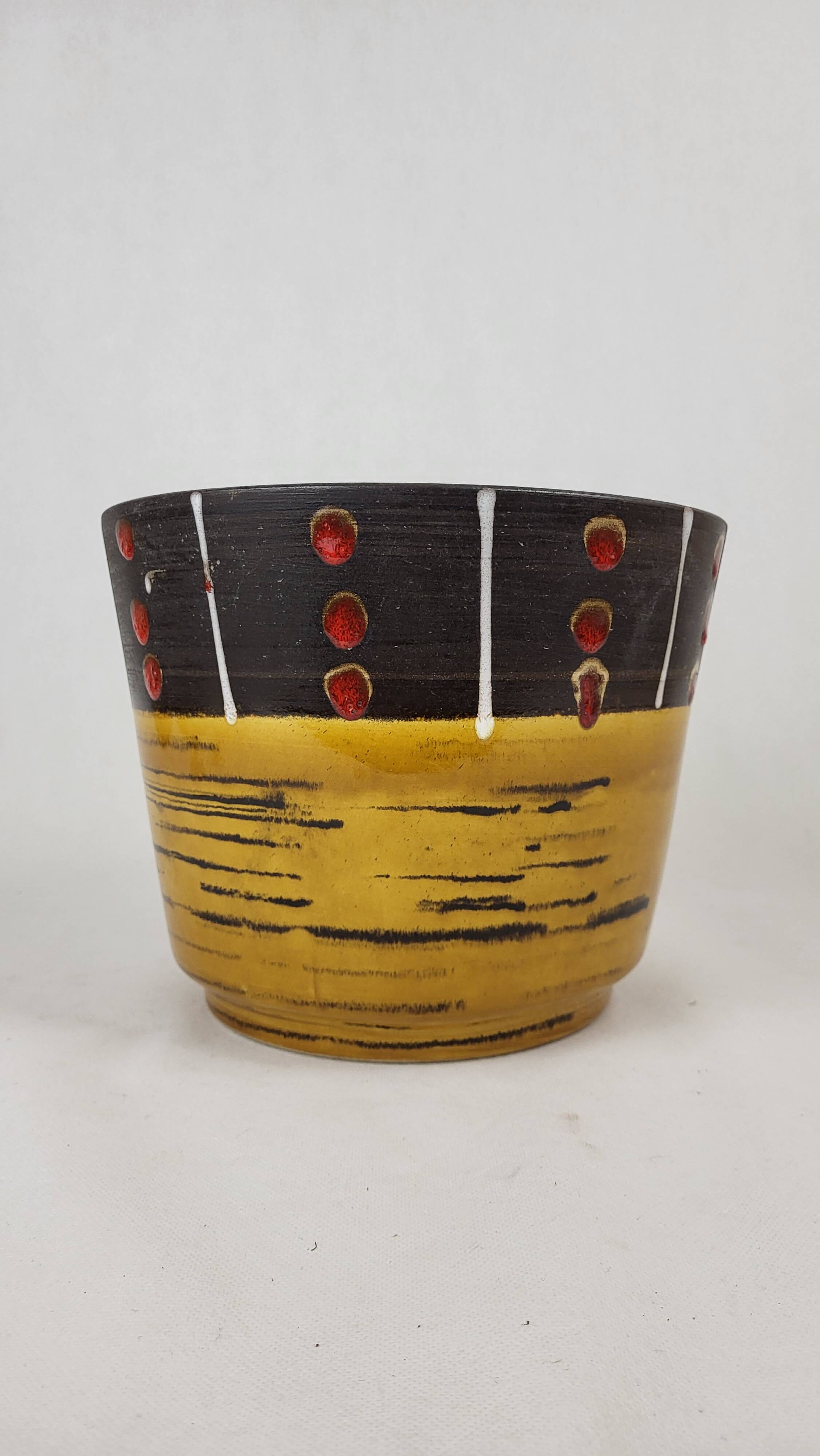 Vintage ceramic pot cover 60 Scheurich