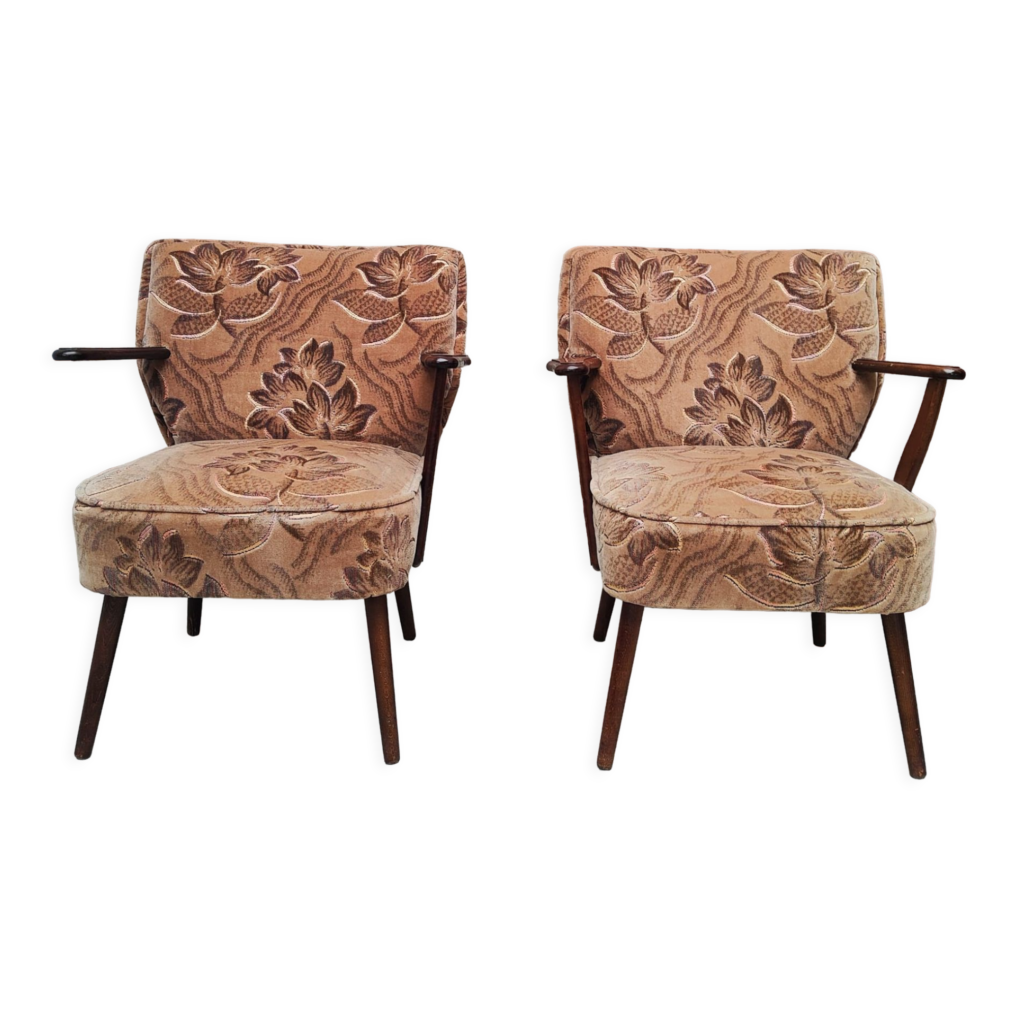 Set de 2 fauteuils de cocktail mid century