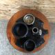 Old napoleon smoking tray 3 wood badge