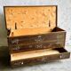 Antique 1903 French wedding chest trunk coffer, 1903 France.