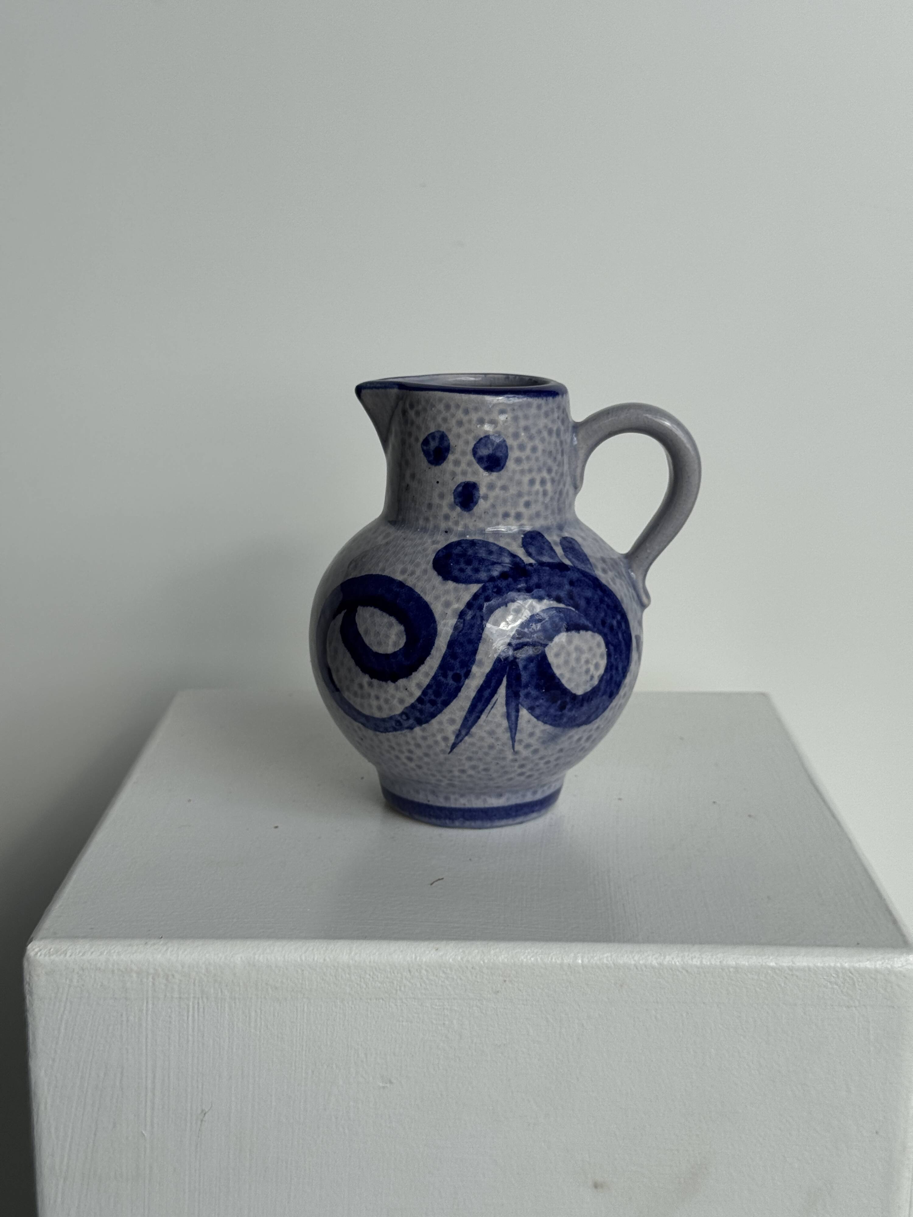 Blue mini carafe West Germany H14.5