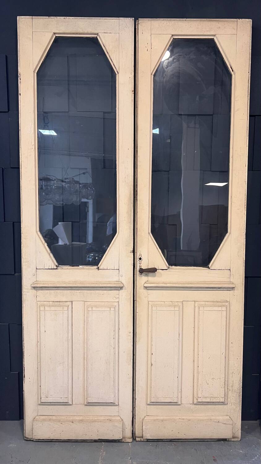 Art Deco double-leaf glass door