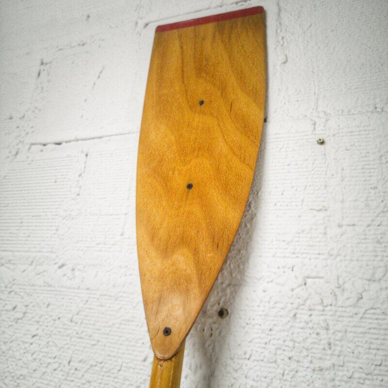 Pair of old wooden oars