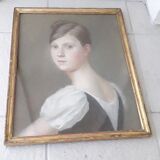 Pastel portrait painting