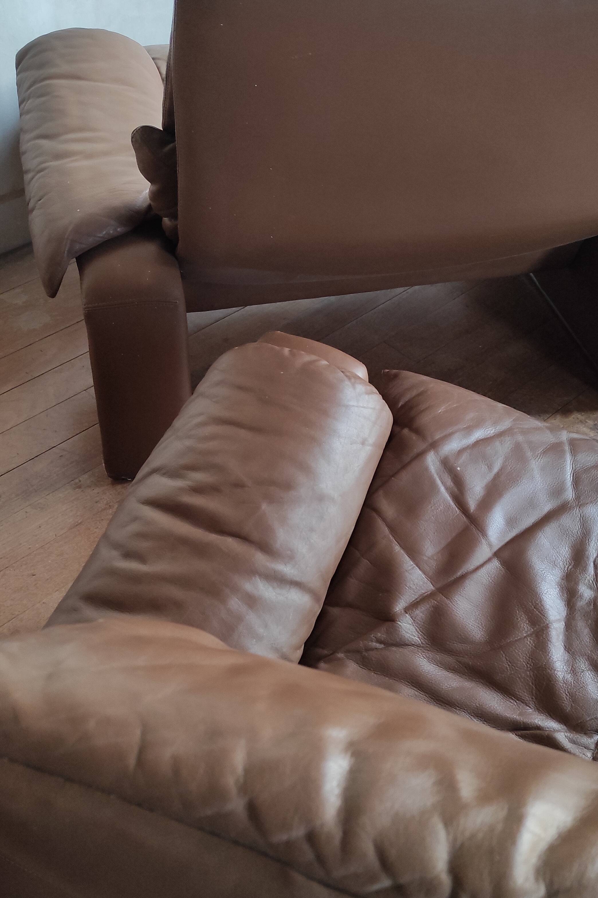 Saporiti Armchair and Ottoman Set