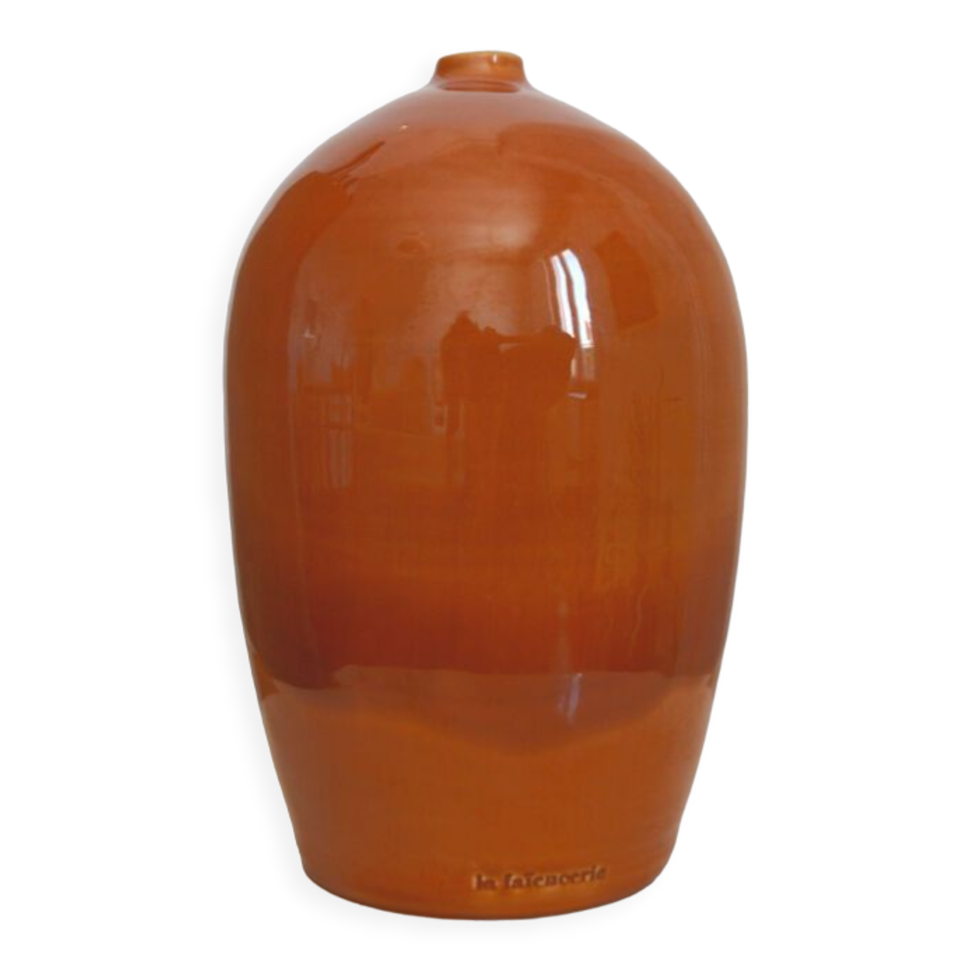 Vase or handmade soliflore terracotta color, minimalist design