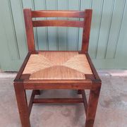 4 straw chairs.
