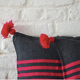 Grey and pink cushion