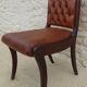 Chaise chic de style  Chesterfield Vintage à ossature bois et simili cuir