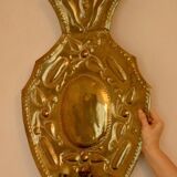 Appliques murales suédoises extra-larges en laiton de style baroque, datant du milieu du XXe siècle